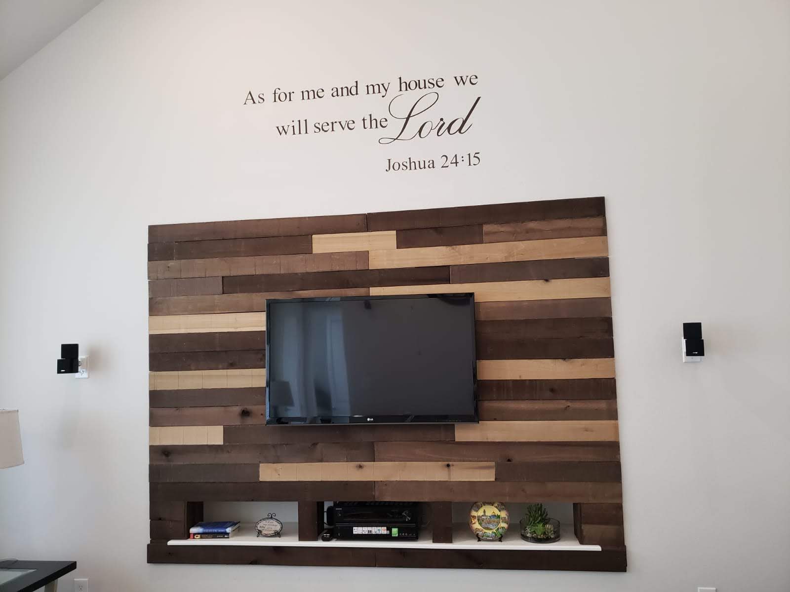 DIY Weathered Wood  TV  Wall  Project Adorzz